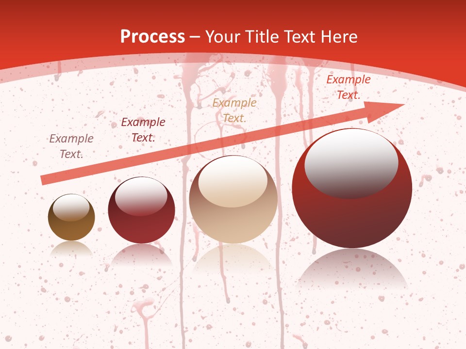 Splattered Blood Pattern With Drips Isolated On A White Background PowerPoint Template