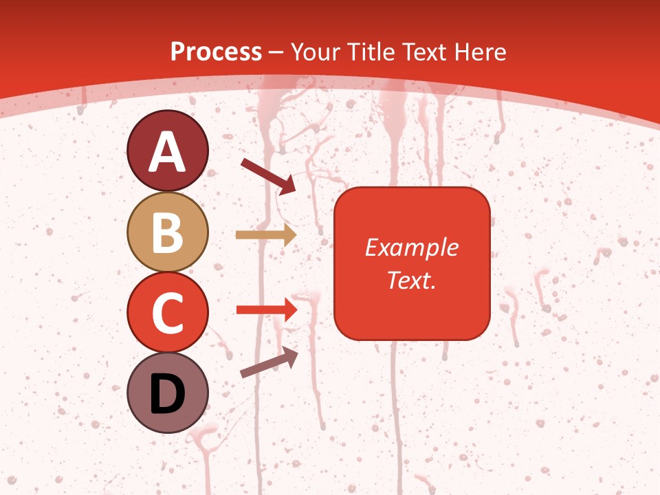 Splattered Blood Pattern With Drips Isolated On A White Background PowerPoint Template