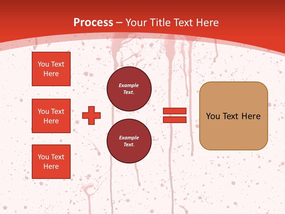 Splattered Blood Pattern With Drips Isolated On A White Background PowerPoint Template