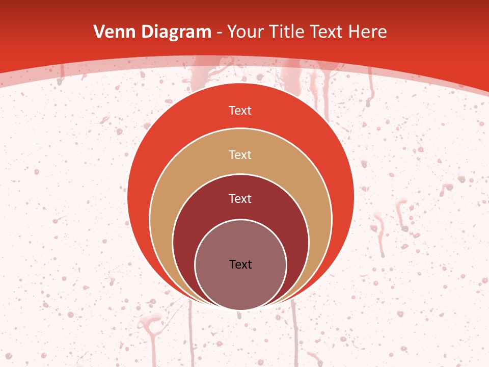 Splattered Blood Pattern With Drips Isolated On A White Background PowerPoint Template