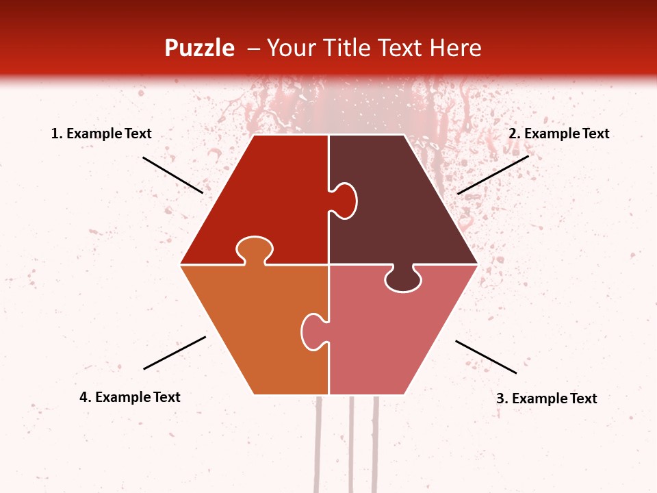 Splattered Blood Pattern With Drips Isolated On A White Background PowerPoint Template