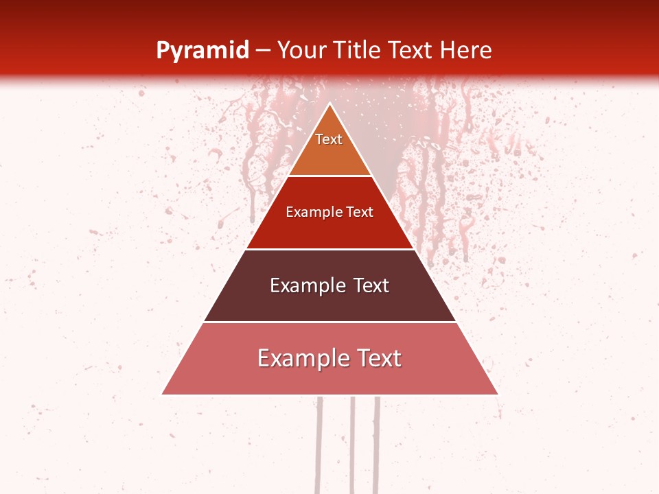 Splattered Blood Pattern With Drips Isolated On A White Background PowerPoint Template