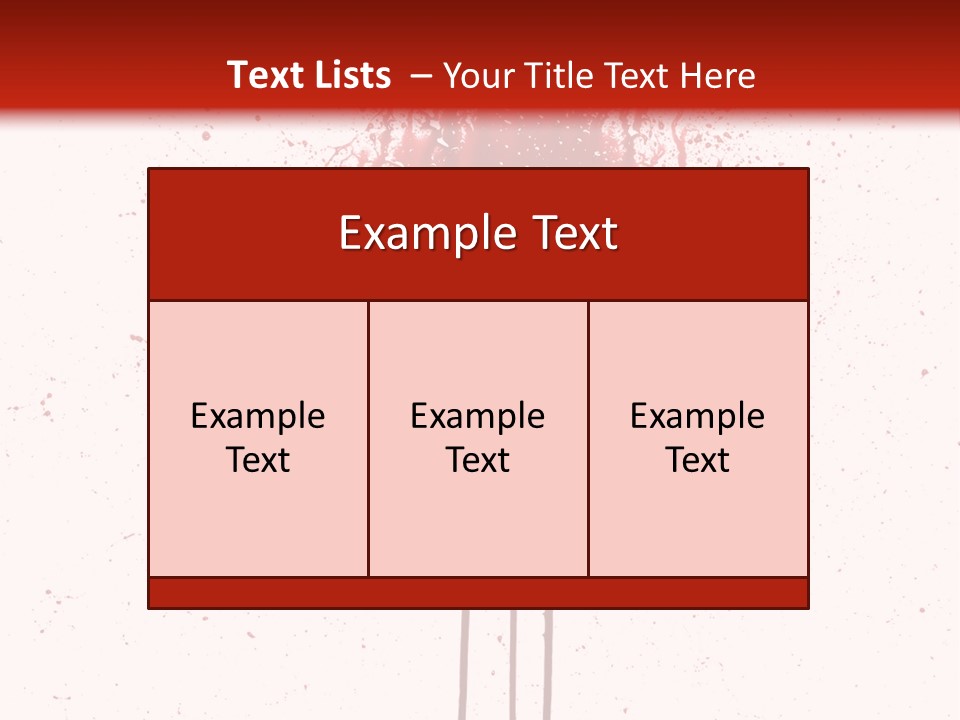 Splattered Blood Pattern With Drips Isolated On A White Background PowerPoint Template