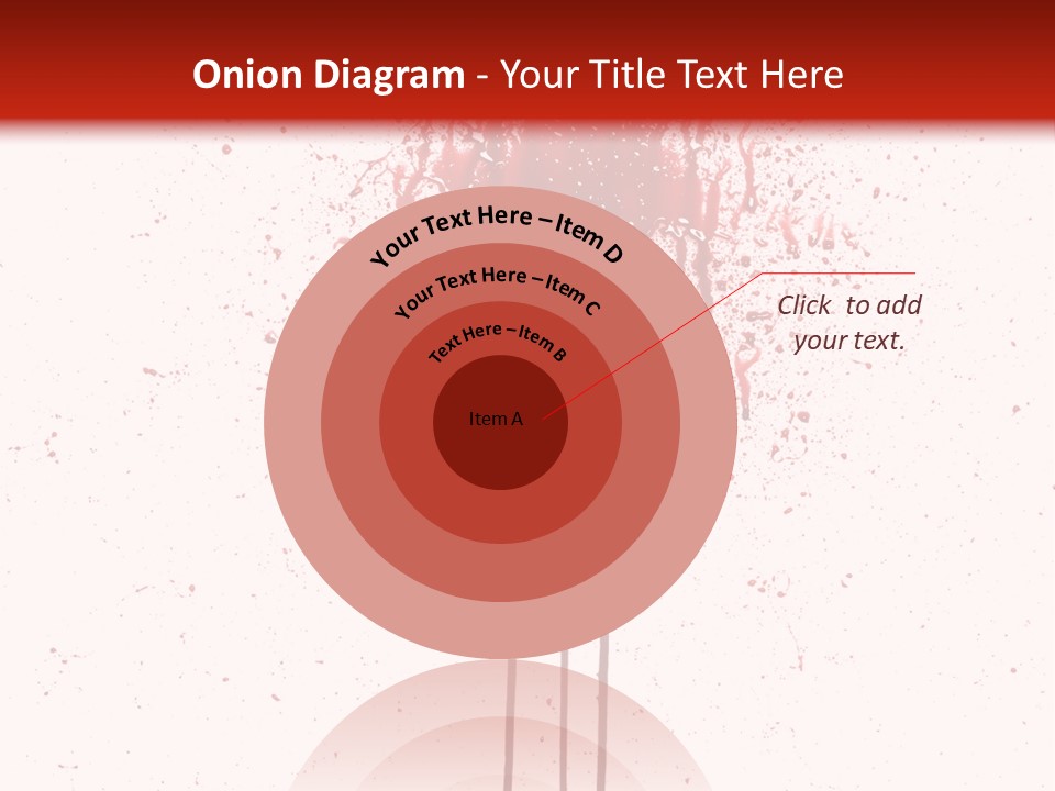 Splattered Blood Pattern With Drips Isolated On A White Background PowerPoint Template