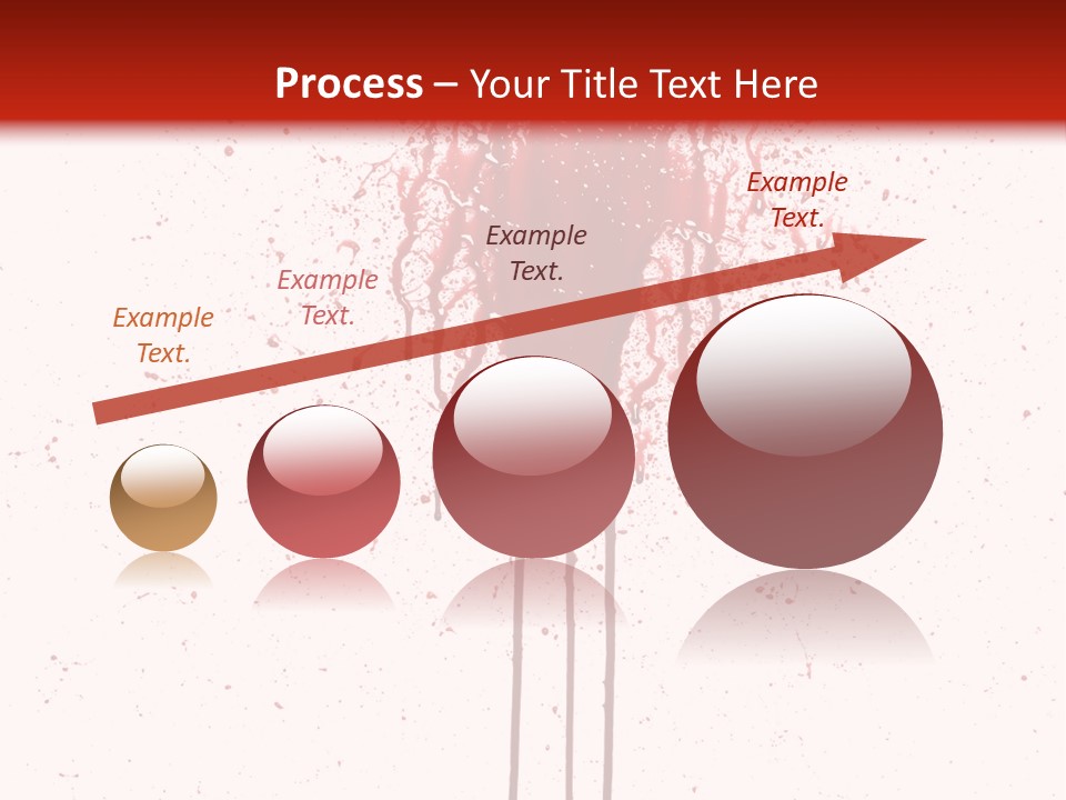Splattered Blood Pattern With Drips Isolated On A White Background PowerPoint Template