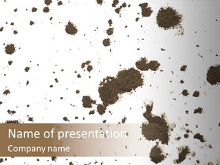 Mud Splat Pattern Isolated On A White Background PowerPoint Template