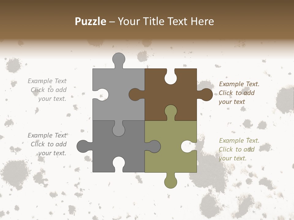 Mud Splat Pattern Isolated On A White Background PowerPoint Template