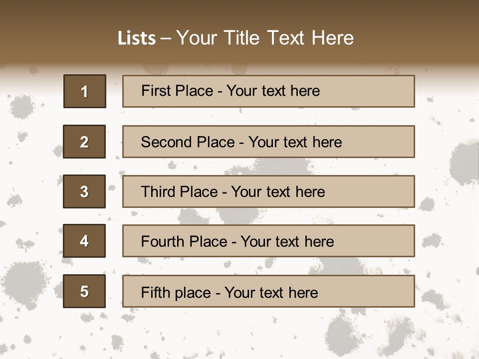 Mud Splat Pattern Isolated On A White Background PowerPoint Template