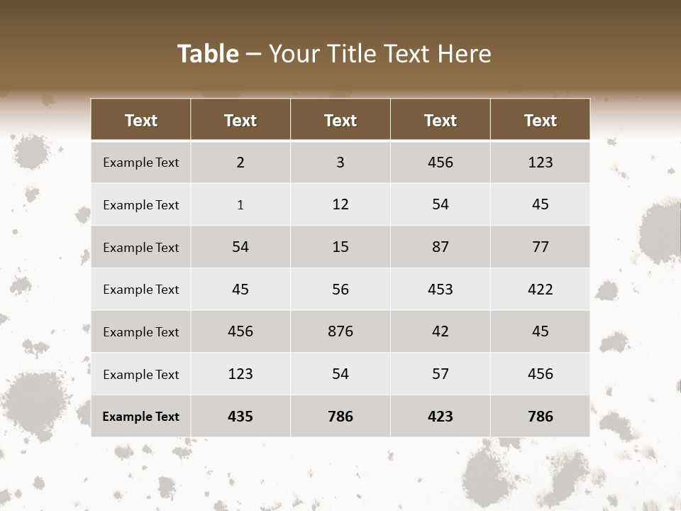 Mud Splat Pattern Isolated On A White Background PowerPoint Template