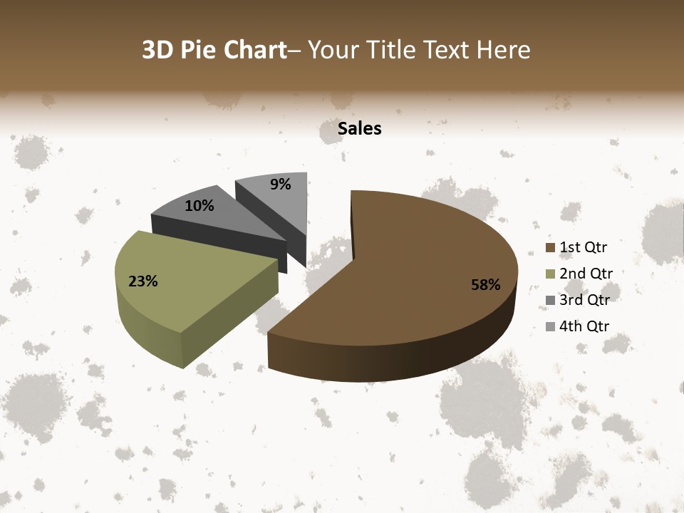 Mud Splat Pattern Isolated On A White Background PowerPoint Template