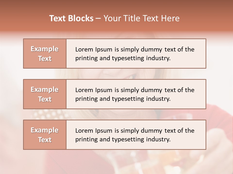 A Woman Is Smiling And Holding A Glass PowerPoint Template