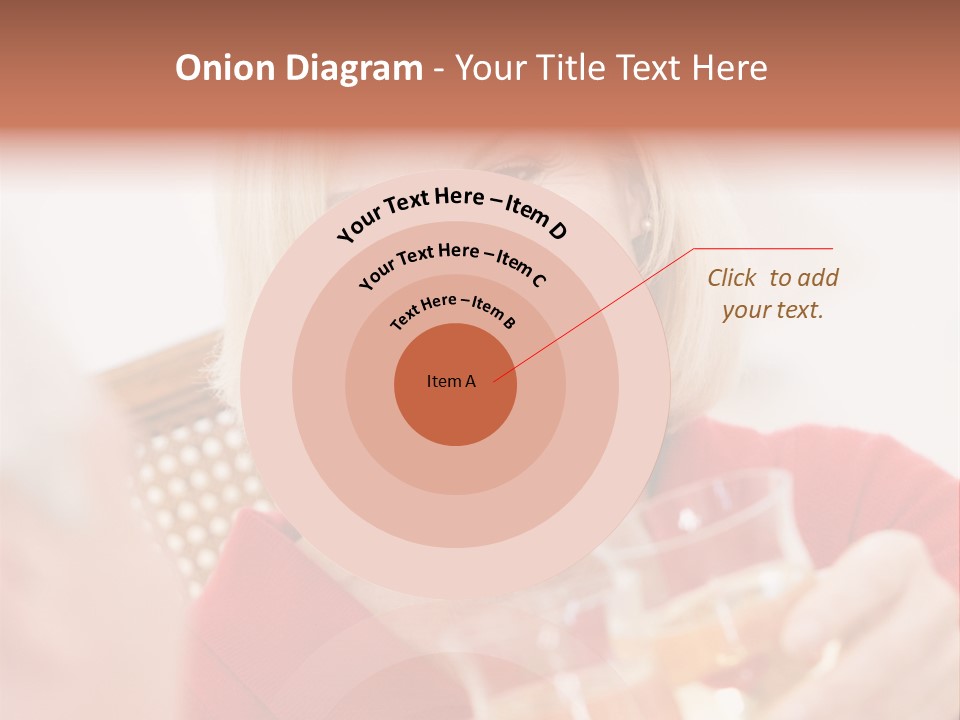 A Woman Is Smiling And Holding A Glass PowerPoint Template