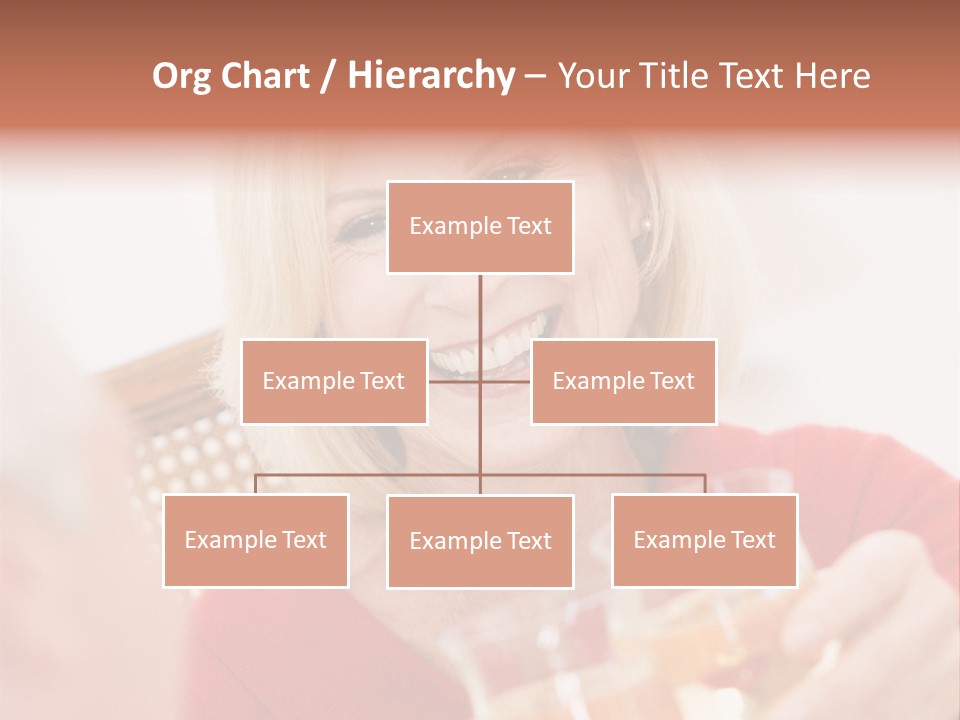 A Woman Is Smiling And Holding A Glass PowerPoint Template