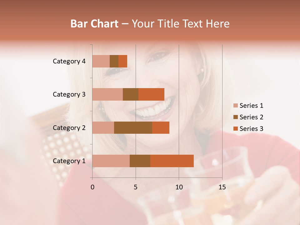 A Woman Is Smiling And Holding A Glass PowerPoint Template