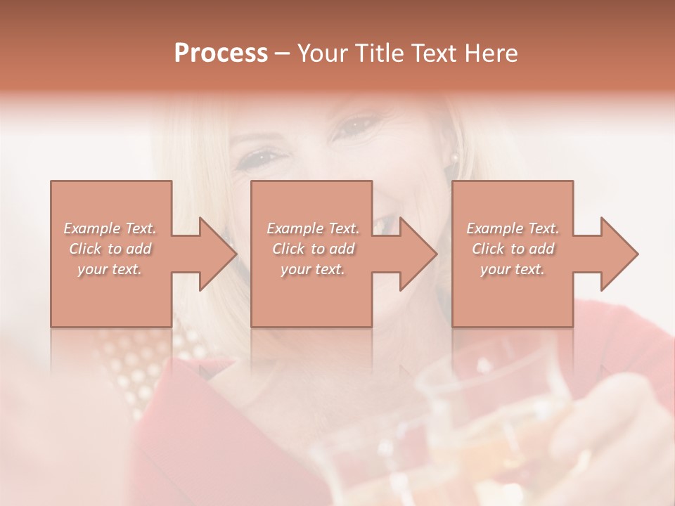 A Woman Is Smiling And Holding A Glass PowerPoint Template