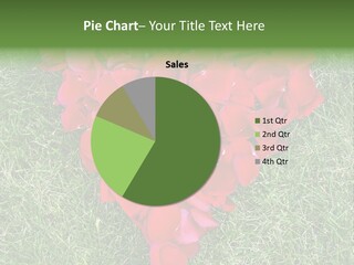 A Heart Fashioned From Rose Petals Arranged On The Grass PowerPoint Template