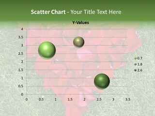 A Heart Fashioned From Rose Petals Arranged On The Grass PowerPoint Template