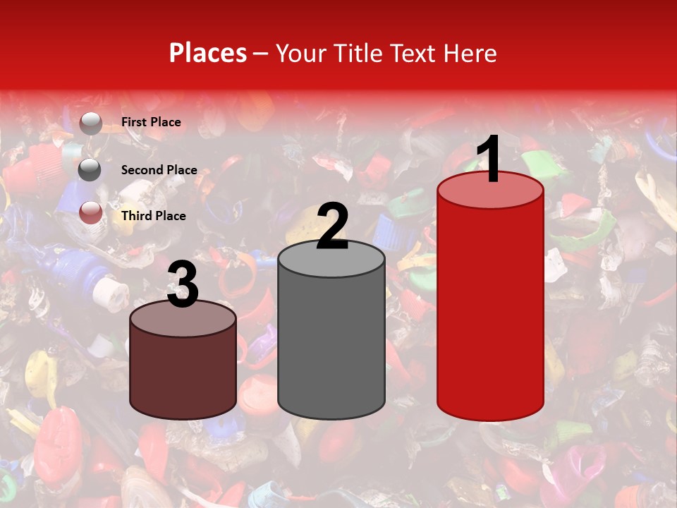 Mosaic Of Plastic Bottle Tops PowerPoint Template