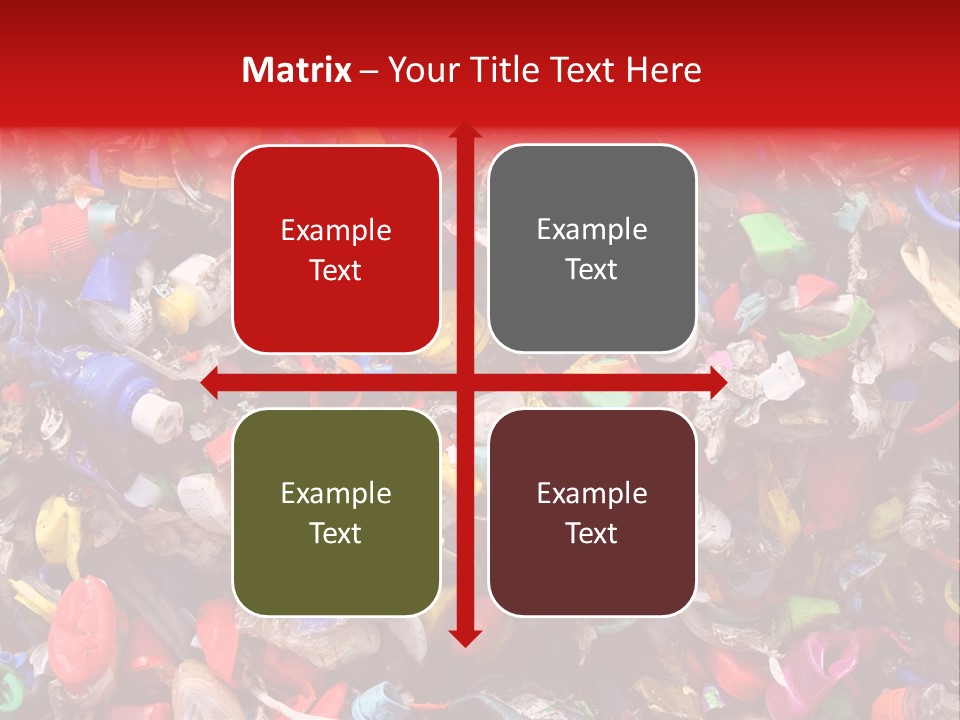 Mosaic Of Plastic Bottle Tops PowerPoint Template