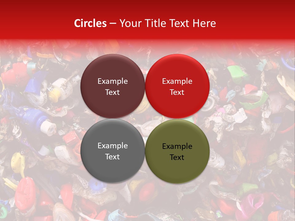 Mosaic Of Plastic Bottle Tops PowerPoint Template