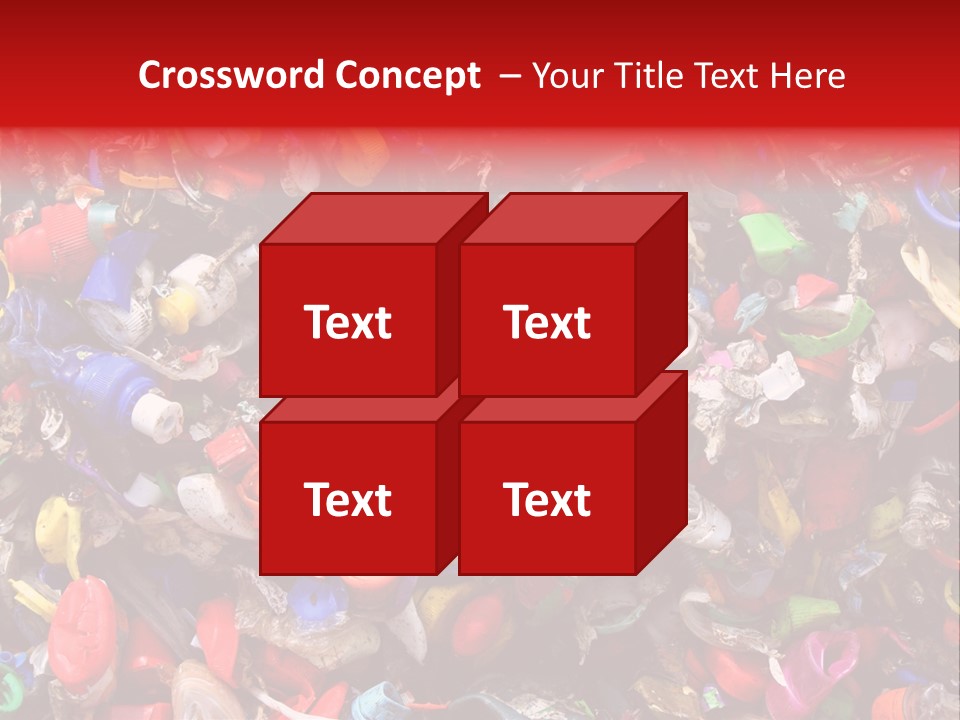 Mosaic Of Plastic Bottle Tops PowerPoint Template