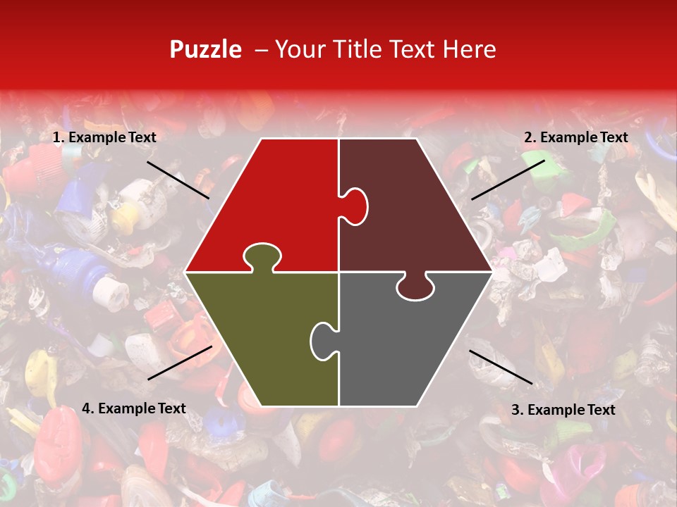 Mosaic Of Plastic Bottle Tops PowerPoint Template