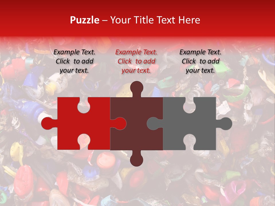 Mosaic Of Plastic Bottle Tops PowerPoint Template