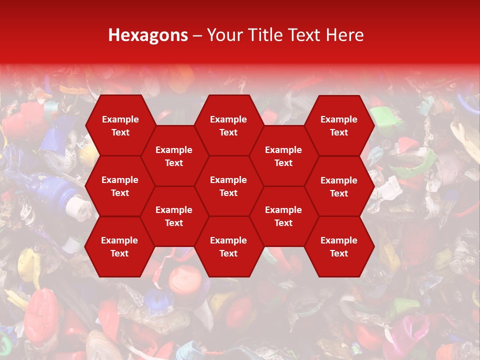 Mosaic Of Plastic Bottle Tops PowerPoint Template