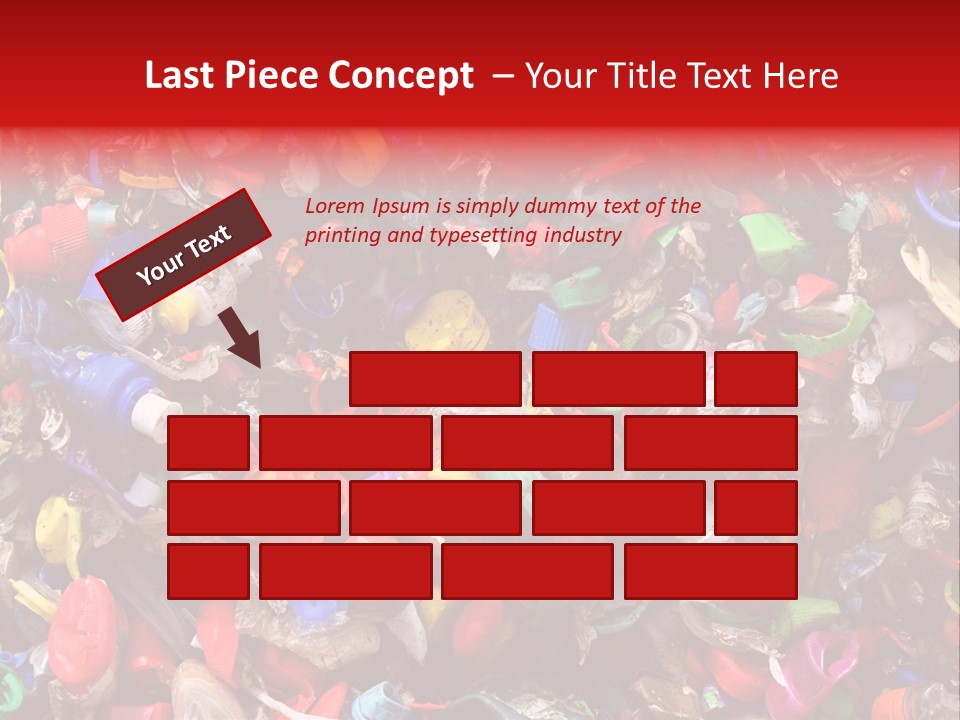 Mosaic Of Plastic Bottle Tops PowerPoint Template