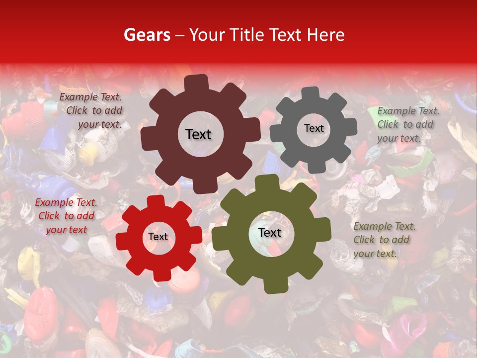 Mosaic Of Plastic Bottle Tops PowerPoint Template