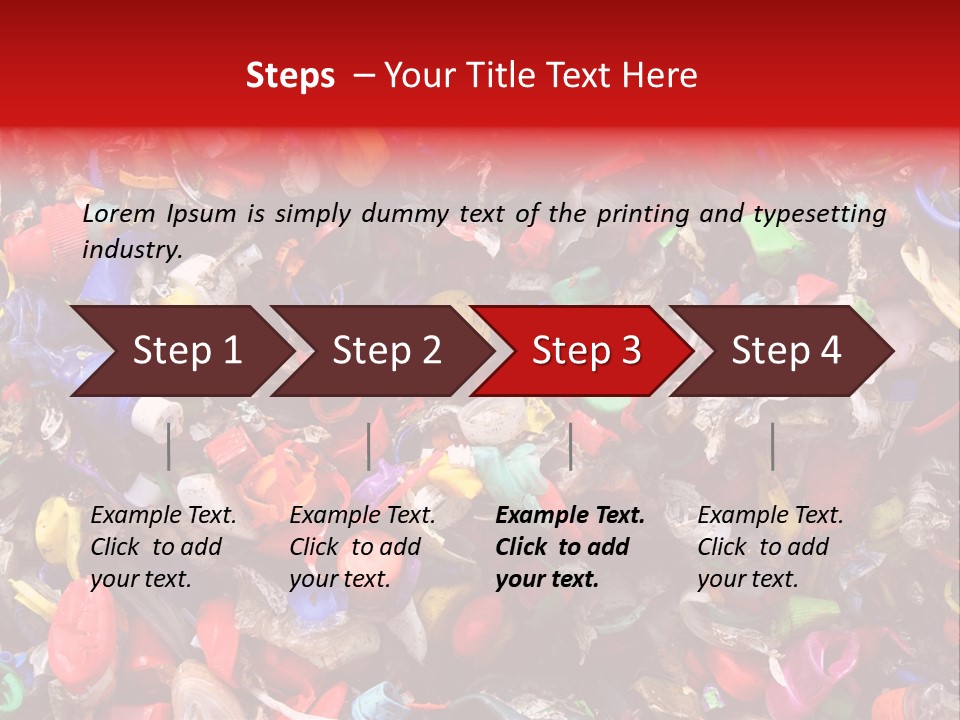 Mosaic Of Plastic Bottle Tops PowerPoint Template