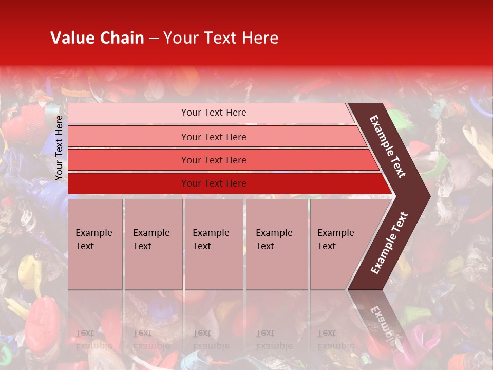 Mosaic Of Plastic Bottle Tops PowerPoint Template