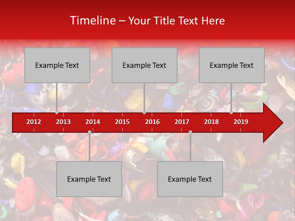 Mosaic Of Plastic Bottle Tops PowerPoint Template