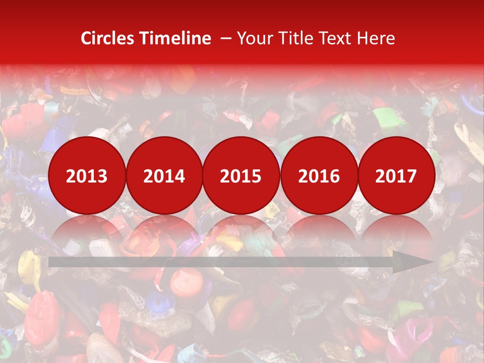 Mosaic Of Plastic Bottle Tops PowerPoint Template