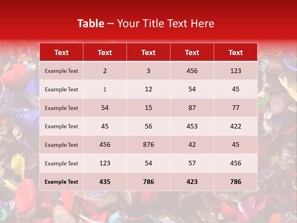 Mosaic Of Plastic Bottle Tops PowerPoint Template