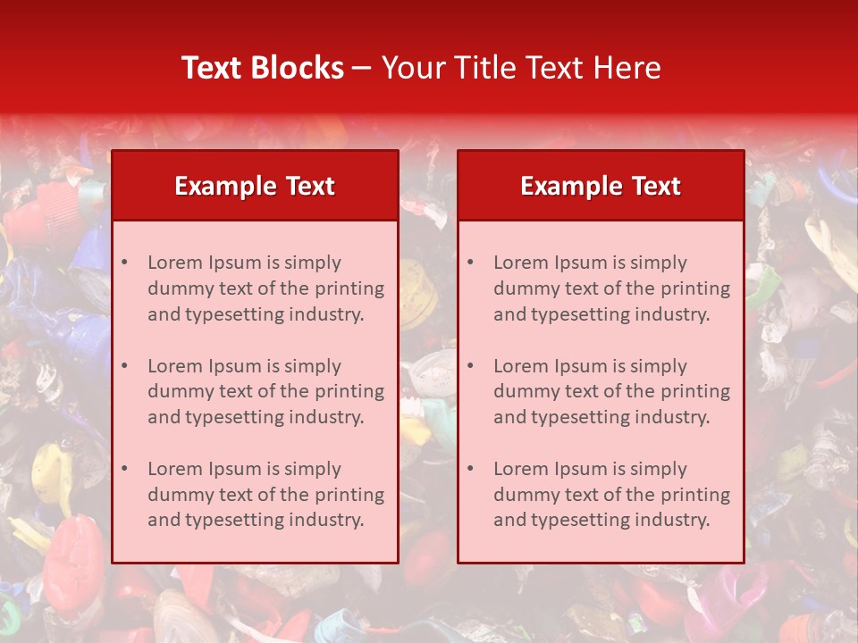 Mosaic Of Plastic Bottle Tops PowerPoint Template