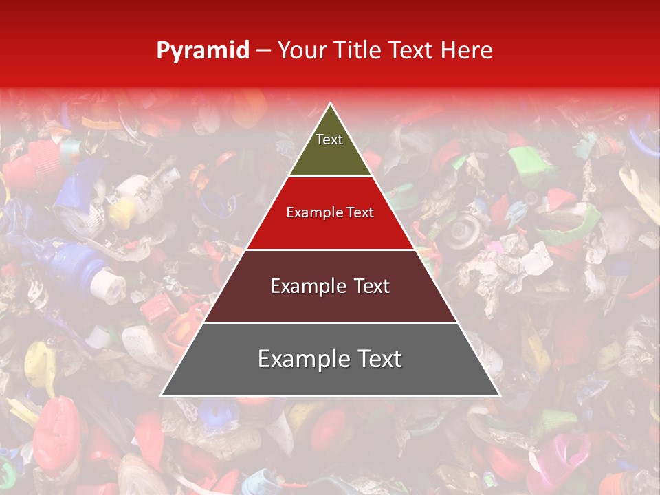 Mosaic Of Plastic Bottle Tops PowerPoint Template