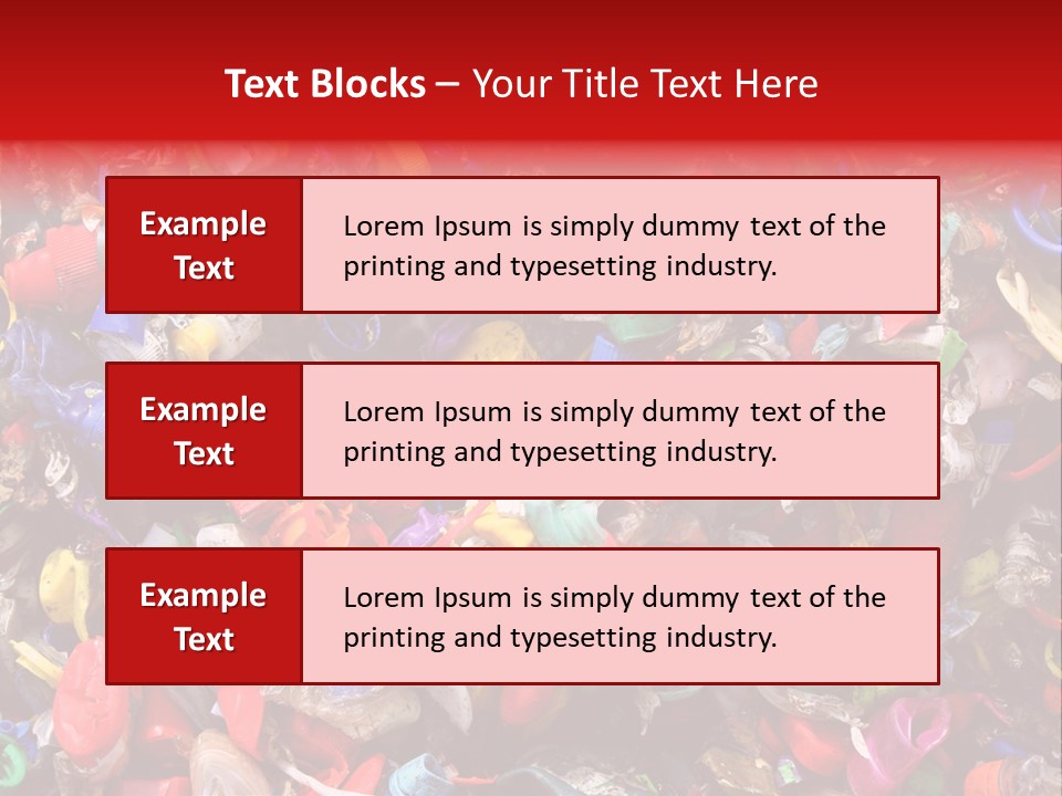 Mosaic Of Plastic Bottle Tops PowerPoint Template