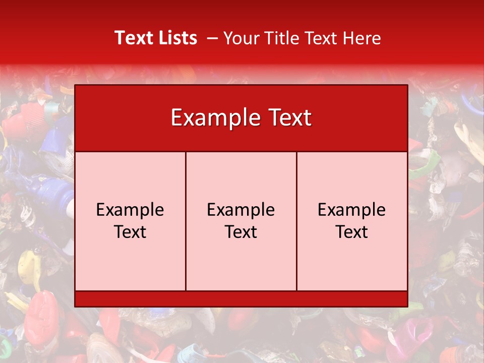 Mosaic Of Plastic Bottle Tops PowerPoint Template