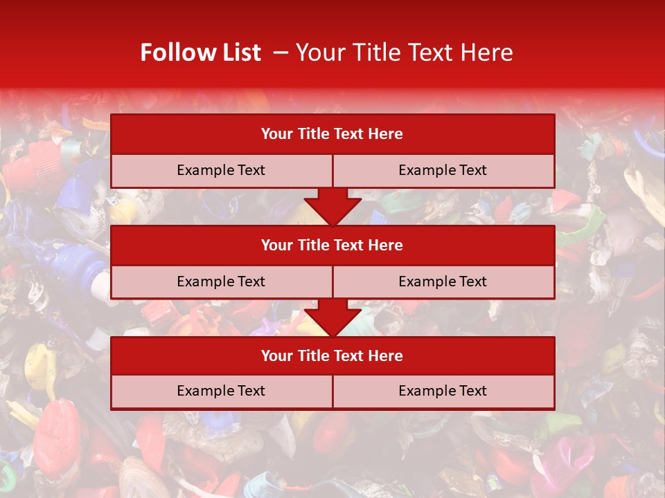 Mosaic Of Plastic Bottle Tops PowerPoint Template