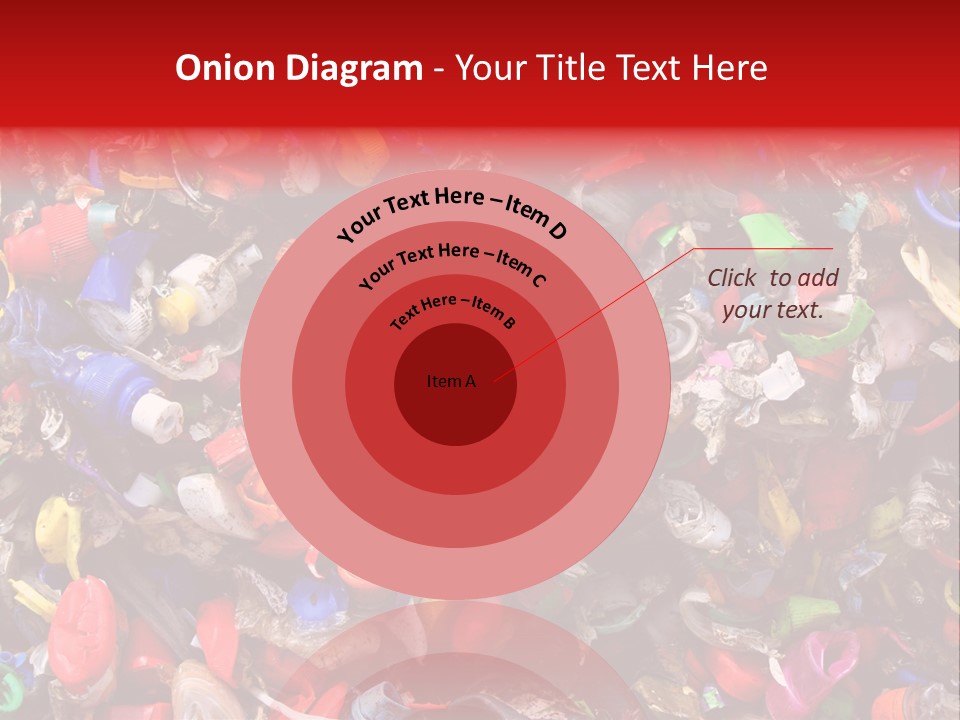 Mosaic Of Plastic Bottle Tops PowerPoint Template