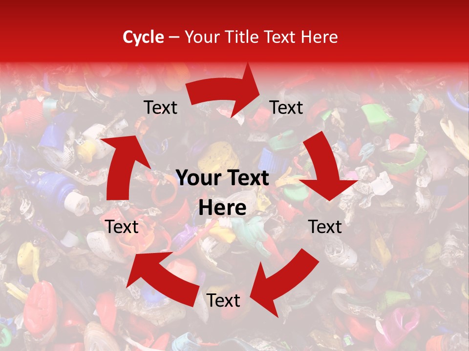 Mosaic Of Plastic Bottle Tops PowerPoint Template