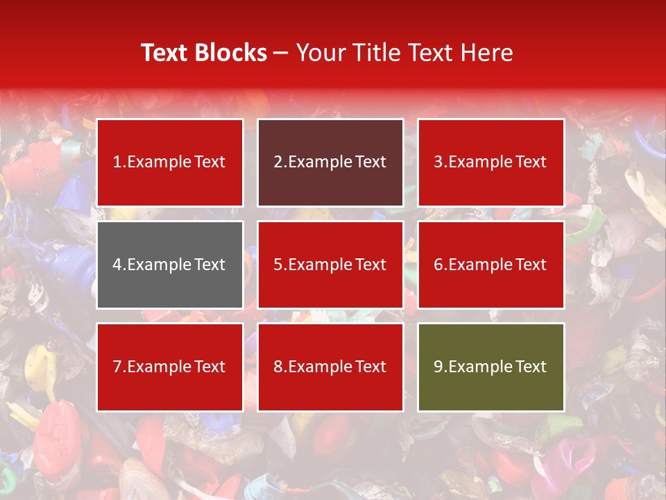 Mosaic Of Plastic Bottle Tops PowerPoint Template