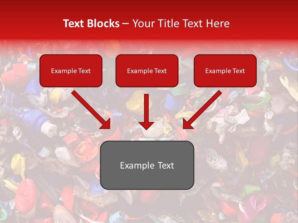 Mosaic Of Plastic Bottle Tops PowerPoint Template