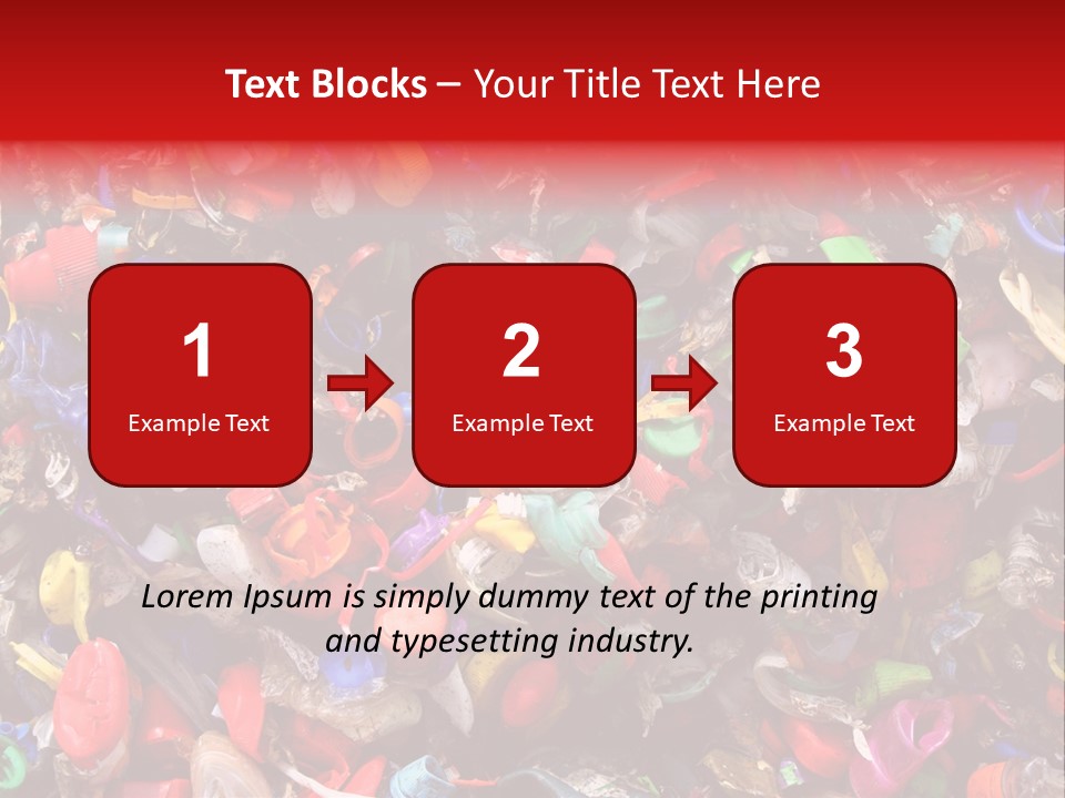 Mosaic Of Plastic Bottle Tops PowerPoint Template