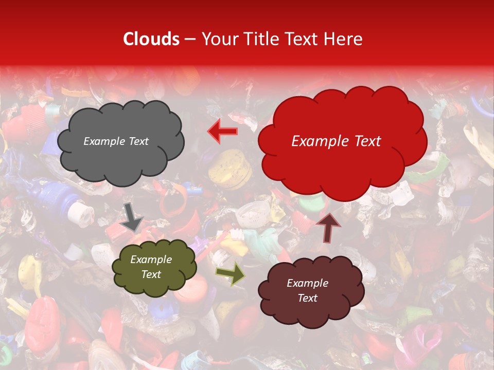 Mosaic Of Plastic Bottle Tops PowerPoint Template