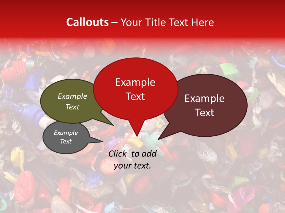 Mosaic Of Plastic Bottle Tops PowerPoint Template