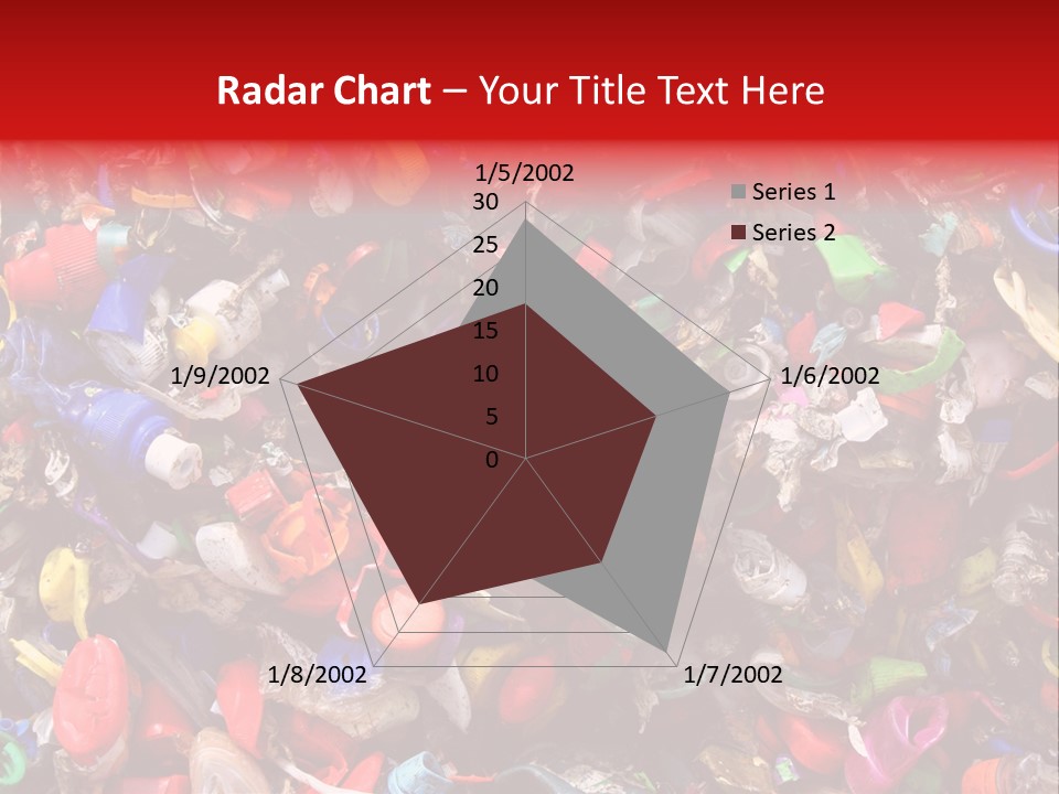 Mosaic Of Plastic Bottle Tops PowerPoint Template
