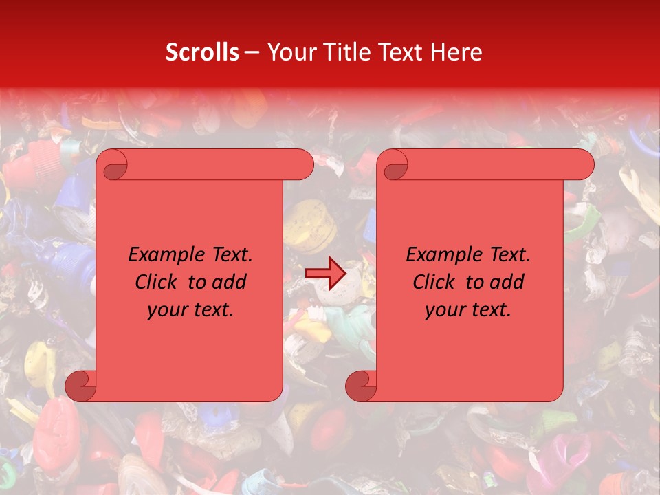 Mosaic Of Plastic Bottle Tops PowerPoint Template