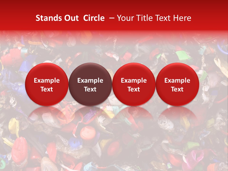 Mosaic Of Plastic Bottle Tops PowerPoint Template